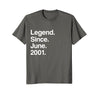 Image of Legend Since June 2001 Shirt - Age 17th Birthday Funny Gift
