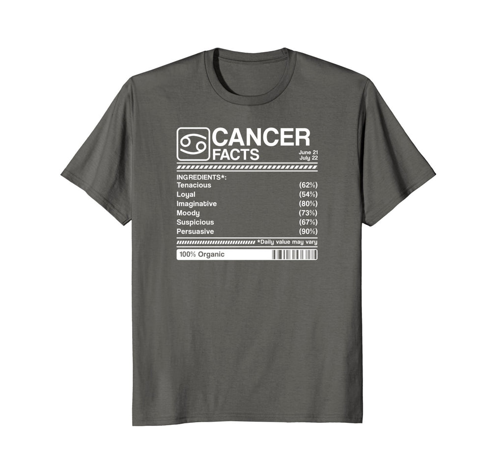 cancer facts born in June &amp; July birthday zodiac t-shirt