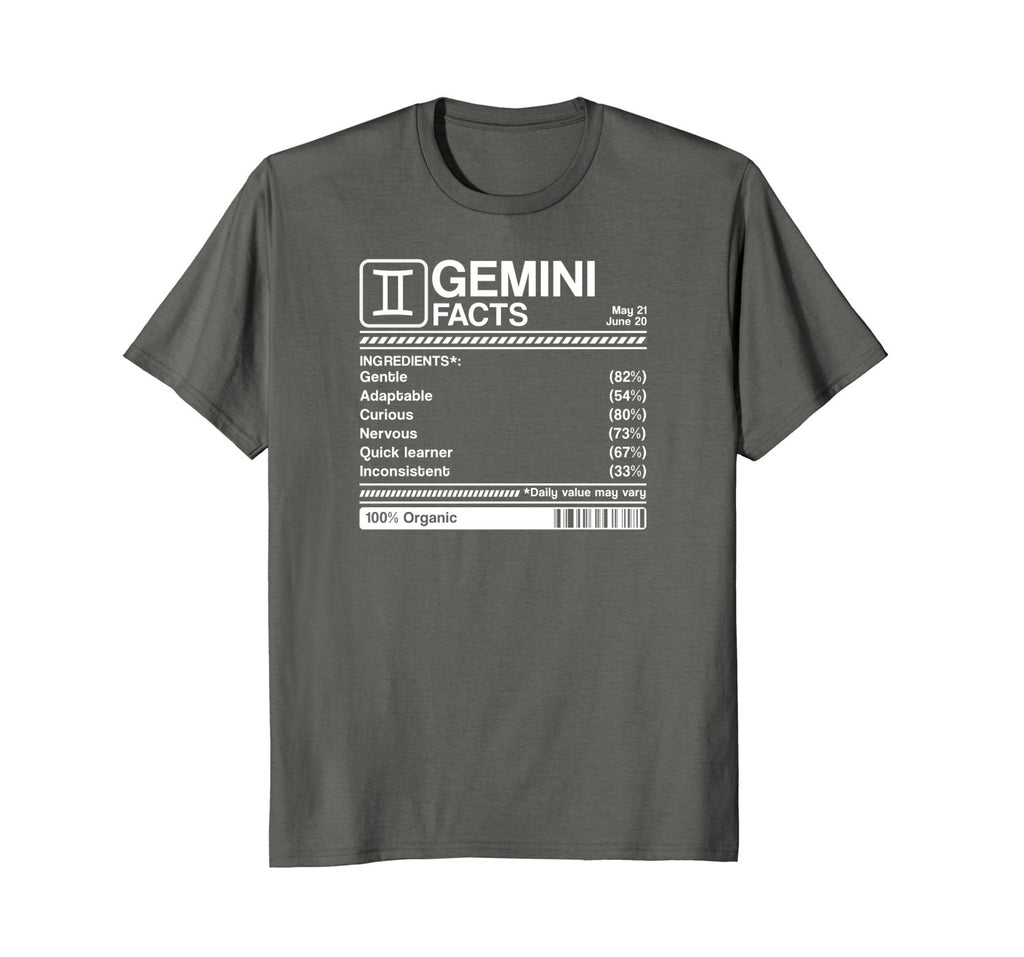 gemini facts born in May &amp; June birthday zodiac t-shirt
