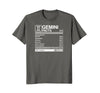 Image of gemini facts born in May &amp; June birthday zodiac t-shirt