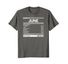 Image of born in june birthday facts gift t-shirt