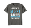 Image of June 1952 - 66th Birthday T-Shirt Gift