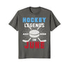 Image of Hockey Legends Are Born In JUNE Birthday Gift T Shirt