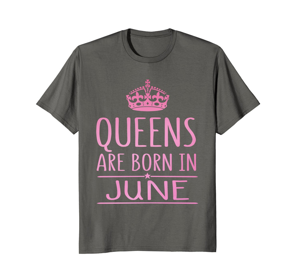 Womens Queen Are Born In June Shirt Funny Birthday Gift