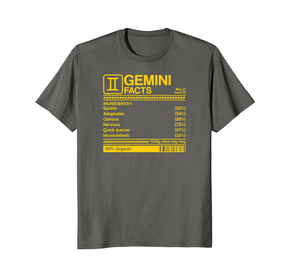 gemini facts born in May &amp; June birthday zodiac t-shirt