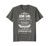 Image of As A June Girl I Have Three Sides TShirt Birthday Gift