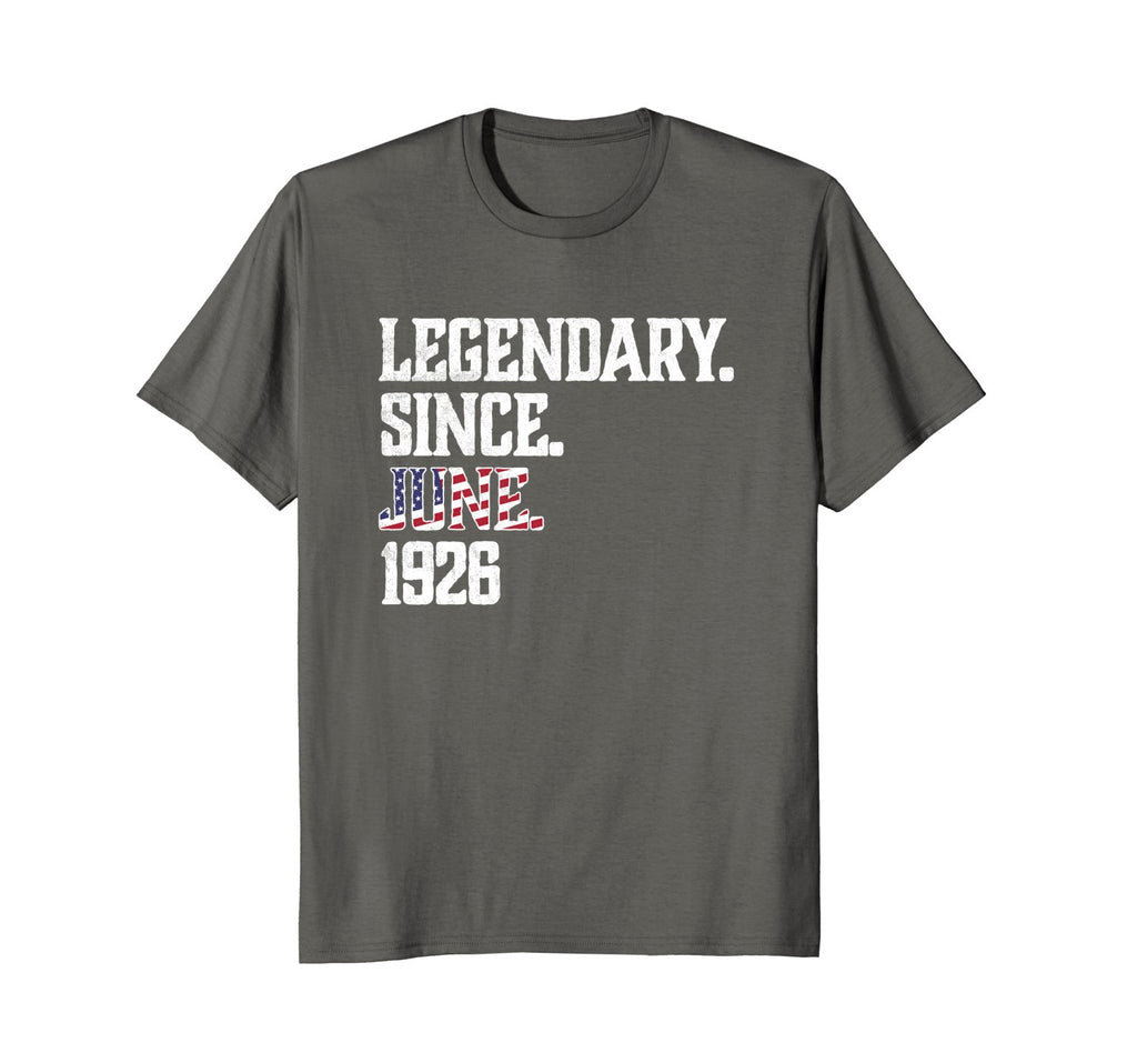 Legendary Since JUNE 1926 T-Shirt 92nd funny birthday Shirt