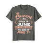 Image of Real Queens are born on 21st of June Birthday Gift T-Shirt