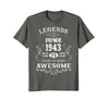 Image of Legends Were Born In June 1943-75th Birthday Gift Shirt