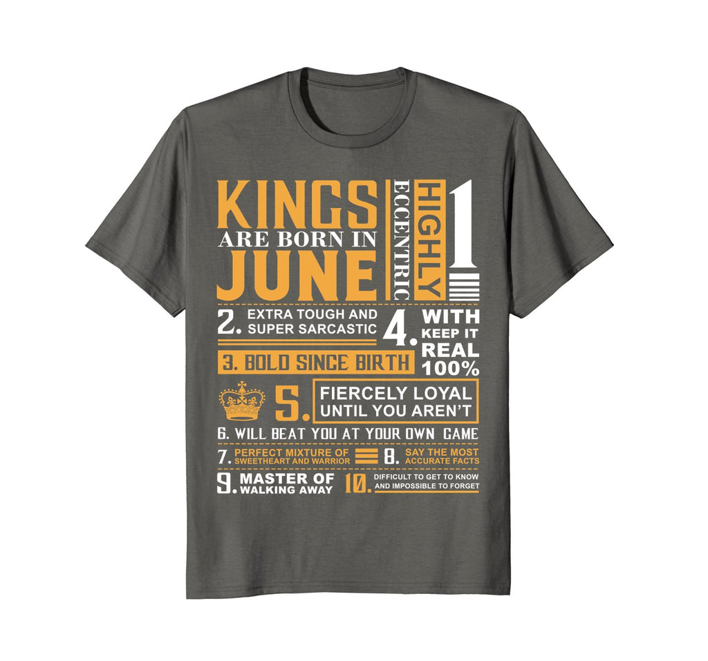 Kings Are Born On June T-shirt Birthday In June Birth Month