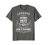 Image of Legends Were Born In June 1972-46th Birthday Gift Shirt