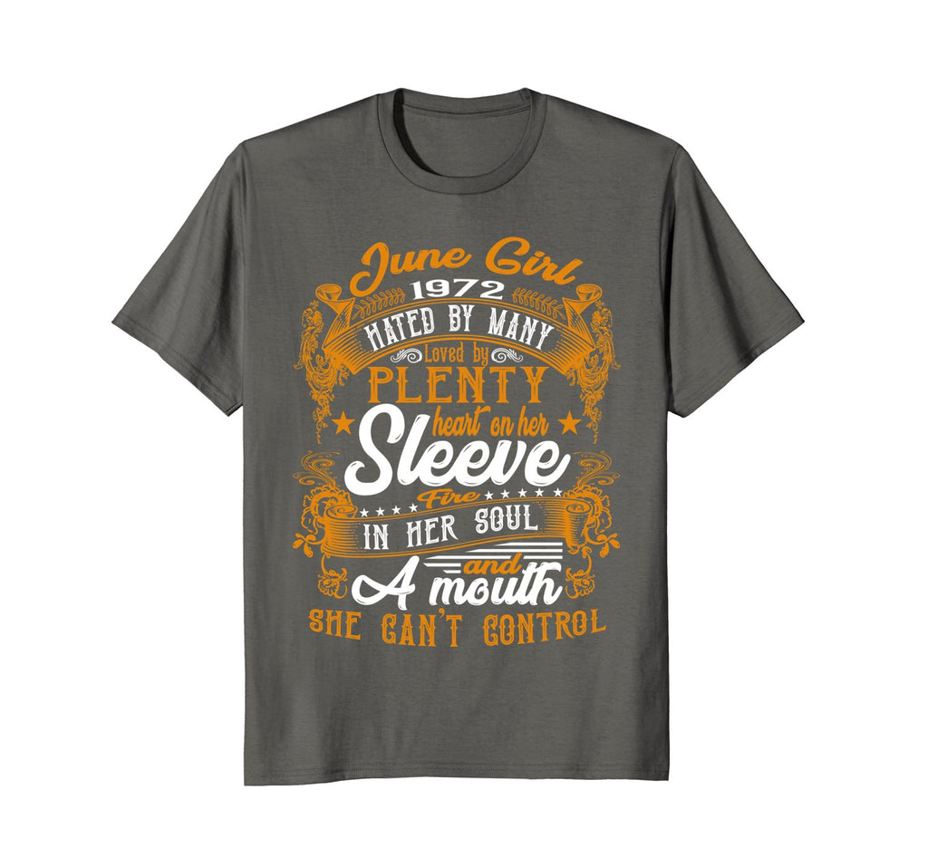 Funny 46th Birthday Gift Awesome June Girl 1972 Shirt Women