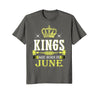 Image of Men's Kings Are Born In June Funny Birthday T-Shirt
