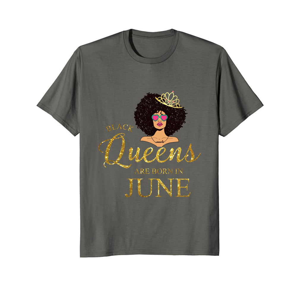 Women's Black Queens Are Born In June - Birthday T-Shirt