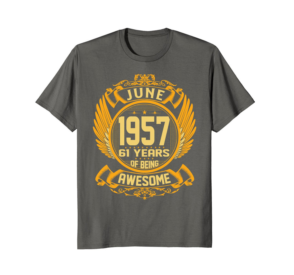 Awesome June 1957 Shirt 61 Years Old 61st Birthday Gifts Men