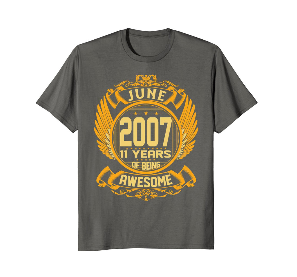 Awesome June 2007 Shirts 11 Years Old 11th Birthday Gift Kid