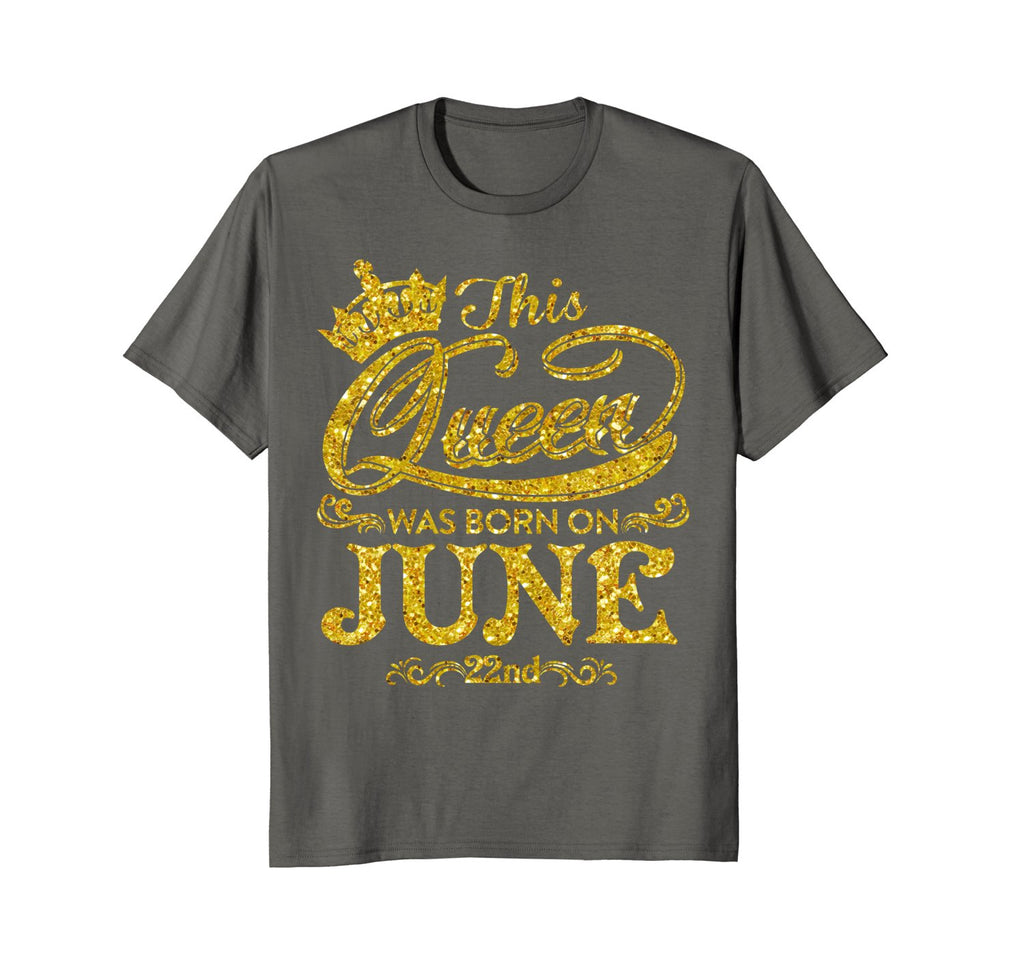 This Queen Was Born On June 23rd Gold Birthday T-Shirt