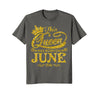 Image of This Queen Was Born On June 27th Gold Birthday T-Shirt