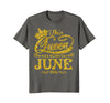 Image of This Queen Was Born On June 29th Gold Birthday T-Shirt