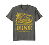 Image of This Queen Was Born On June 26th Gold Birthday T-Shirt