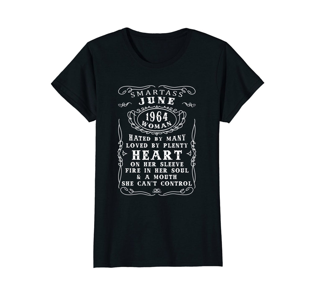 Womens Funny 54th Birthday Gifts Smartass June Woman 1964 T-Shirt