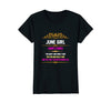 Image of June Girl Has 3 Sides Birthday T-Shirt for Girls