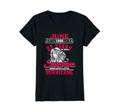 Womens June 1996 22 years of being sunshine mixed-Birthday Tee