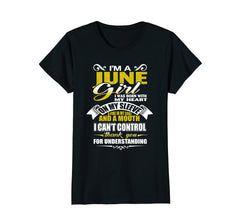 Womens I'm A June Girl T-Shirt Special Gift For Birthday Girl