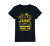 Image of Womens Golden Real Queens Are Born On June 06 Birthday Shirt
