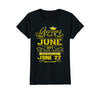 Image of Womens Golden Real Queens Are Born On June 22 Birthday Shirt