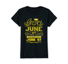 Image of Womens Golden Real Queens Are Born On June 01 Birthday Shirt
