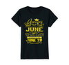 Image of Womens Golden Real Queens Are Born On June 20 Birthday Shirt