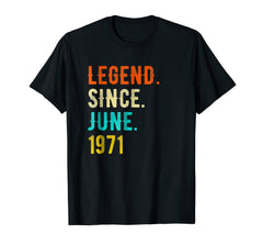 Legend Since June 1971 Vintage - 47th Birthday Gift T-Shirt