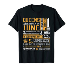 Birthday Gifts - Queens are Born In June T-Shirt
