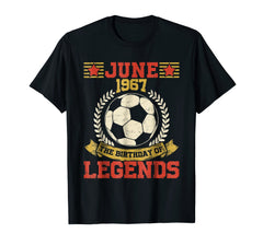 51st Birthday The Birthday Of Legends Soccer June 1967 Tee