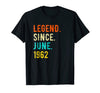 Image of Legend Since June 1962 Vintage - 56th Birthday Gift T-Shirt
