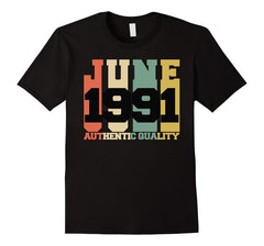June 1991 Birthday Month Retro Vintage Shirt Gift