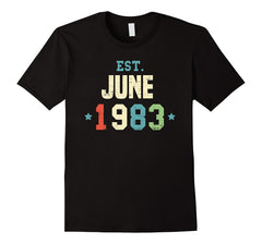Est June 1983 T-Shirt 35th Birthday Gift Shirts