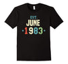 Image of Est June 1983 T-Shirt 35th Birthday Gift Shirts