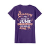 Image of Real Queens are born on 21st of June Birthday Gift T-Shirt