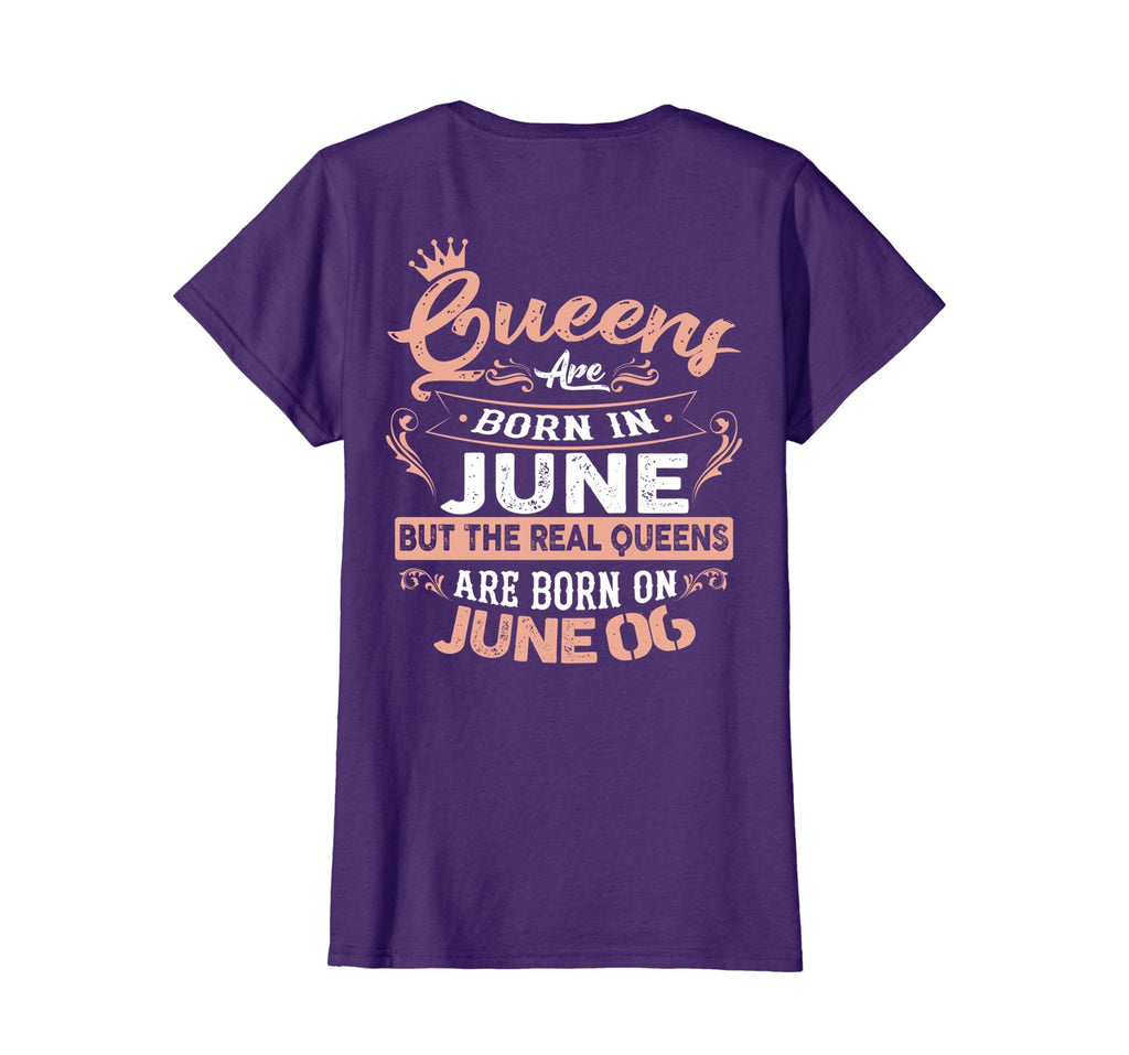 Real Queens are born on 6th of June Birthday Gift T-Shirt