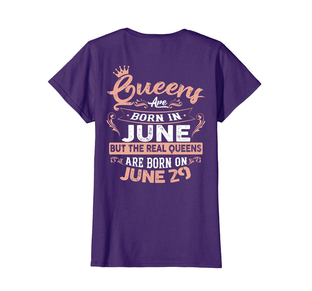 Real Queens are born on 29th of June Birthday Gift T-Shirt
