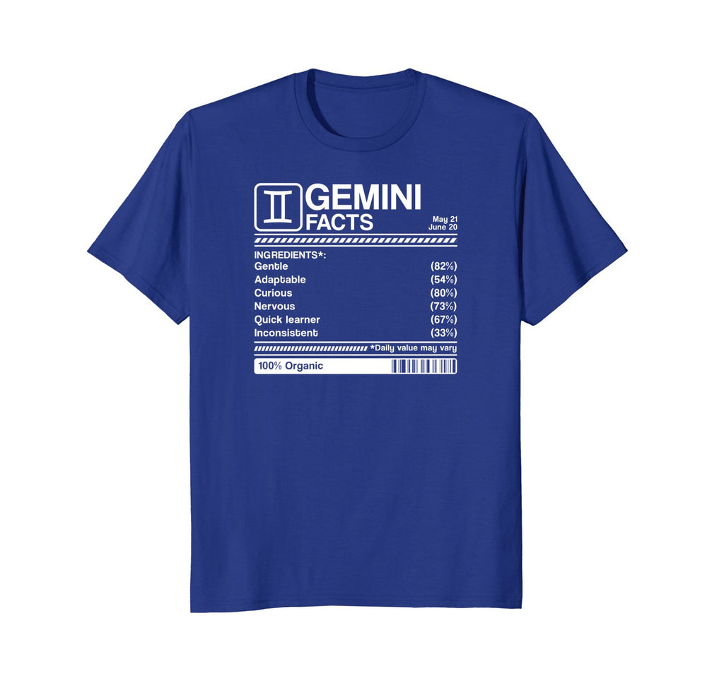 gemini facts born in May &amp; June birthday zodiac t-shirt