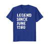 Image of Legend Since June 1980 Tshirt 38th Birthday Gift Tee Shirt