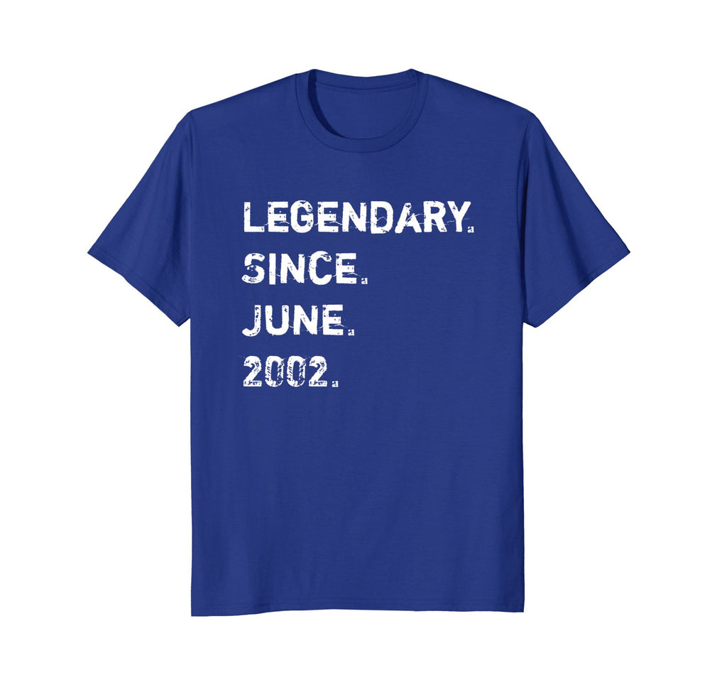 Legendary Since June 2002 16 Years Old Birthday Gift Shirt