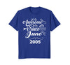 Image of Awesome Since June 2005 T-shirt - 13th Birthday Gifts