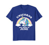 Image of Unicorns Are Born in June Shirt Birthday T-shirt