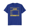 Image of born in june birthday facts gift t-shirt