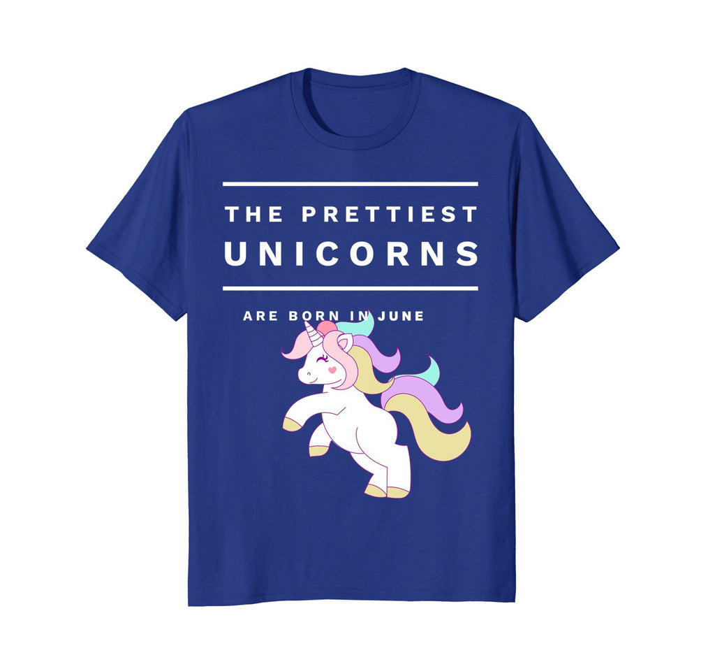Unicorns are Born in June Cute TShirt Birthday Gift