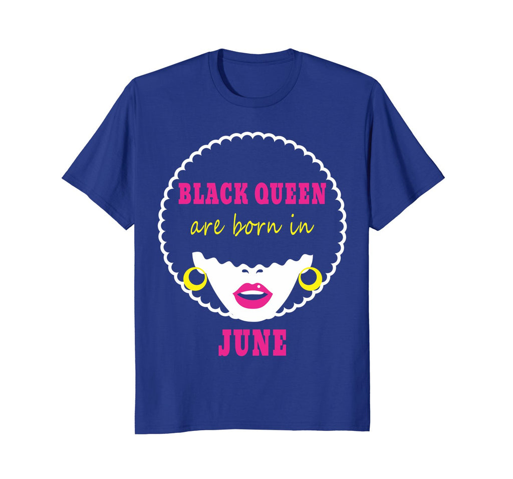 Black Queens Are Born In June Birthday T-Shirt for Women